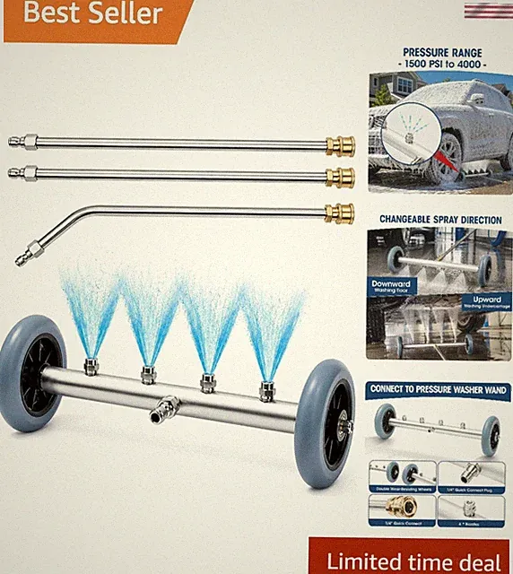 16 Inch Undercarriage Pressure Washer Attachment, Pressure Washer Undercarria...