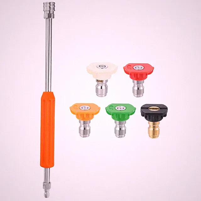 16" Pressure Washer Extension Wand with Orange Grip, 5 Nozzle Tips