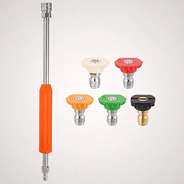 16" Pressure Washer Extension Wand with Orange Grip, 5 Nozzle Tips