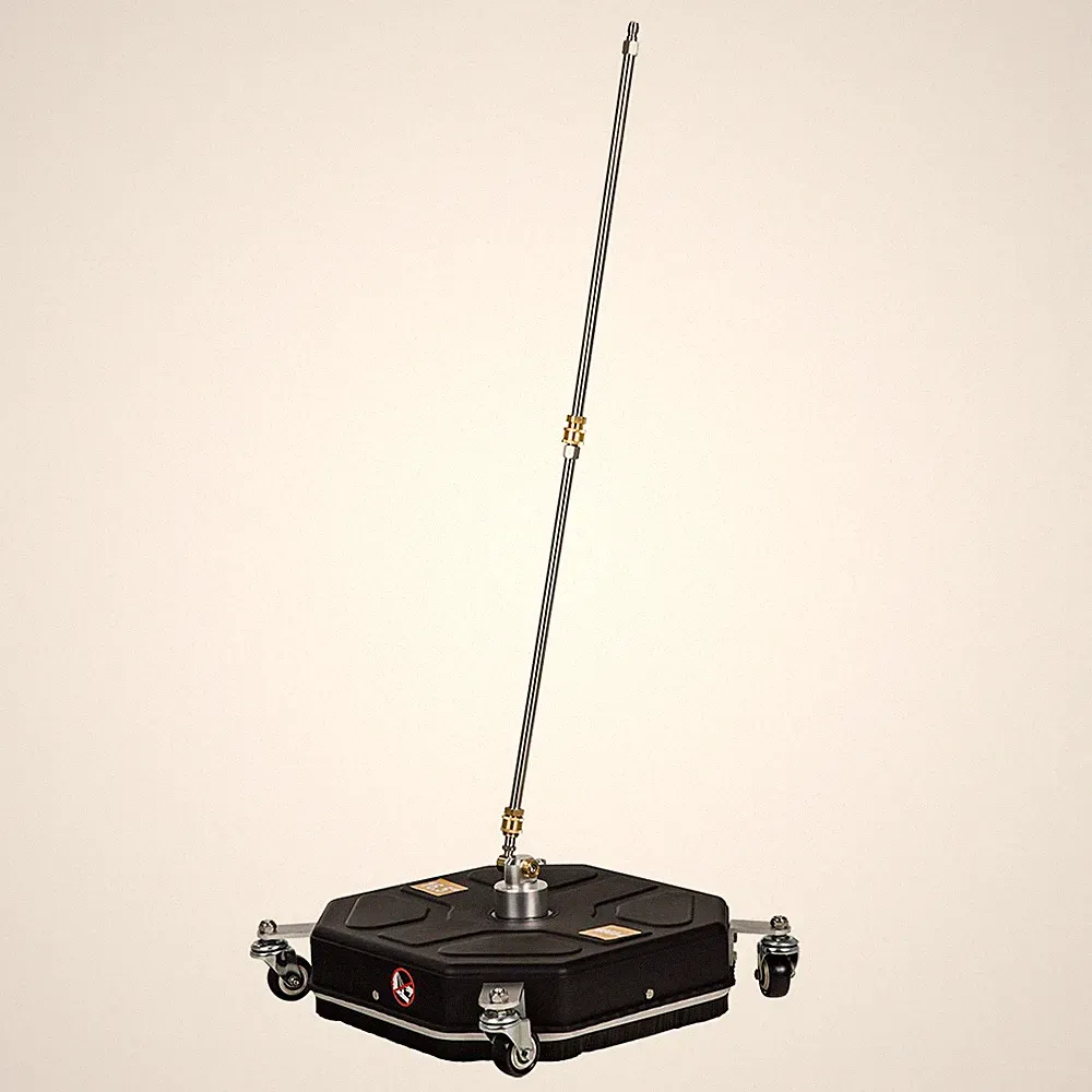 16" Pressure Washer Surface Cleaner with 4 Wheels & 2 Extension Wands Black