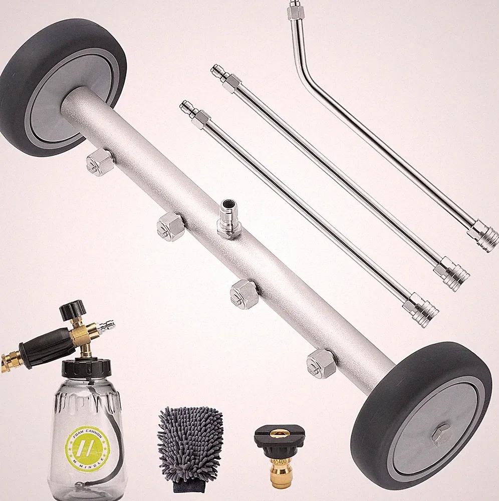 16" Undercarriage Pressure Washer Attachment with Foam Cannon & Mitt