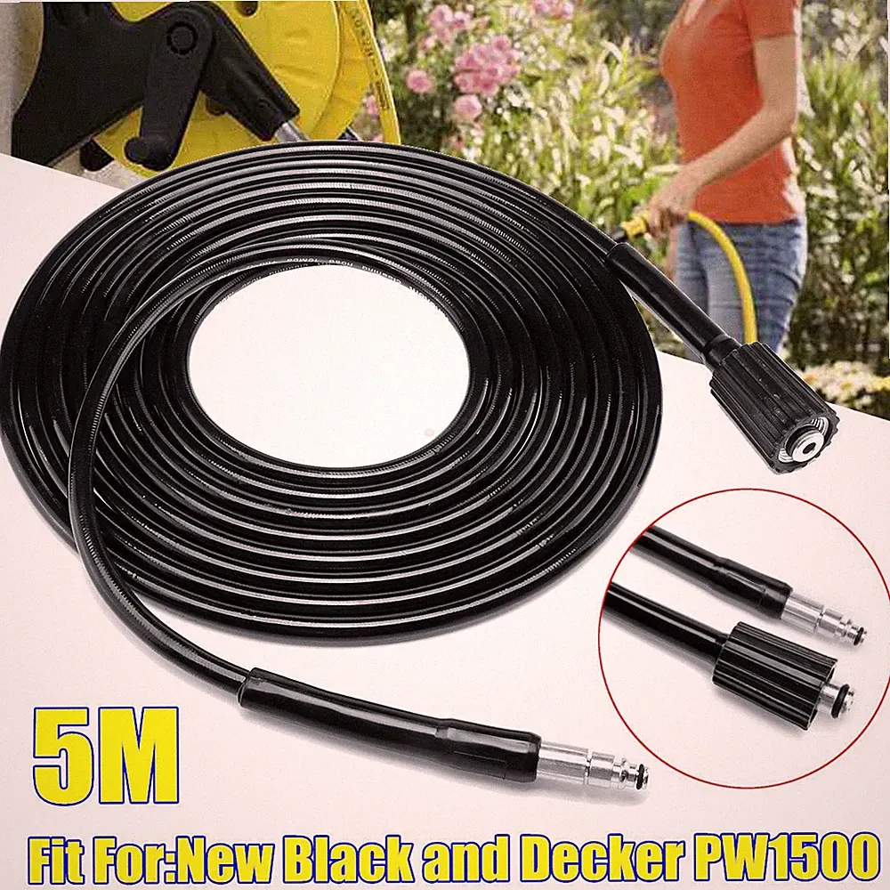 16ft High Pressure Washer Hose Quick Connect For Black and Decker PW1600 PW1700