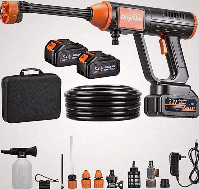 1750 PSI Upgraded Cordless Pressure Washer with Brushless Motor, 2 * 4.0Ah Batte