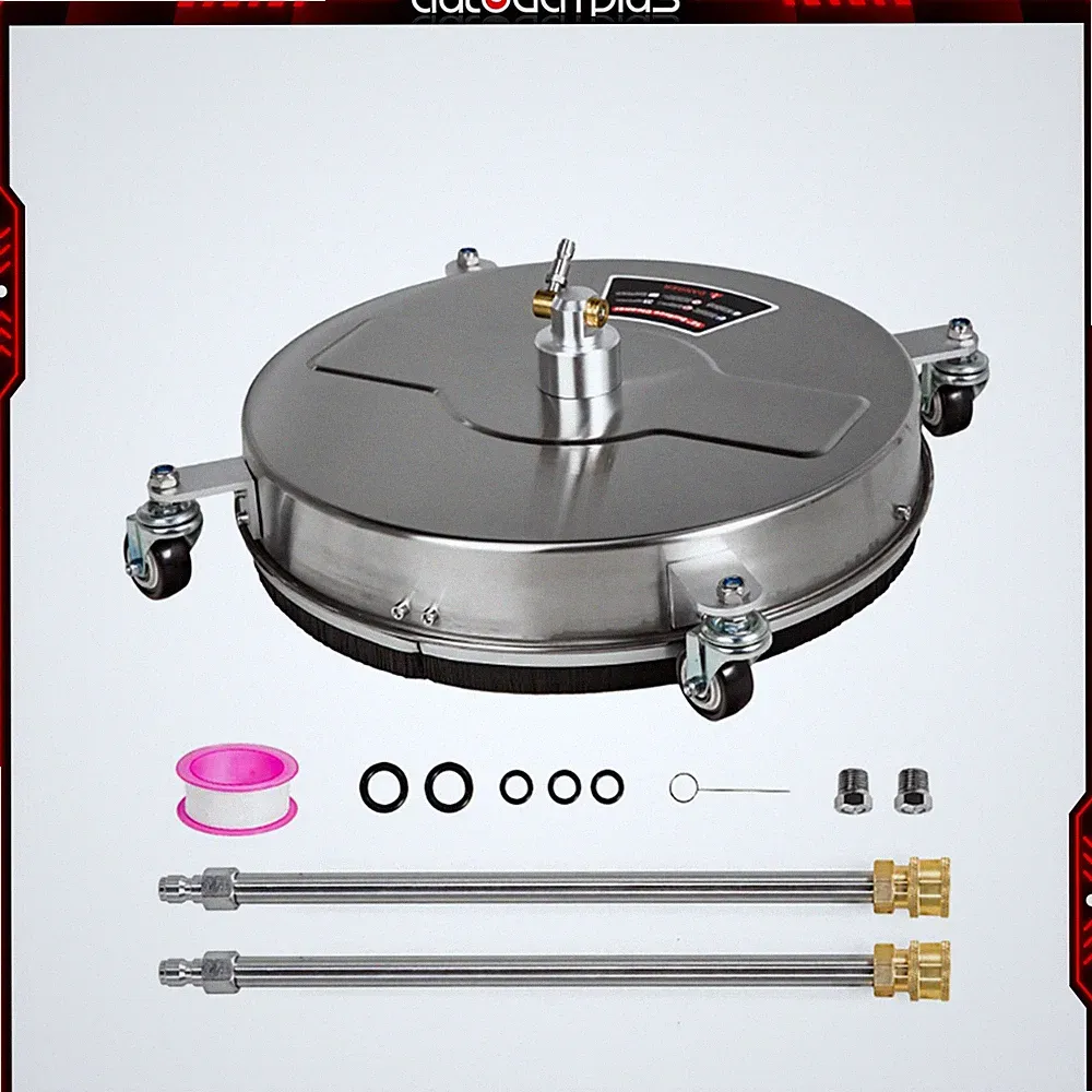 18 Inch Pressure Washer Surface Cleaner With 4 Wheels Stainless Steel Housing
