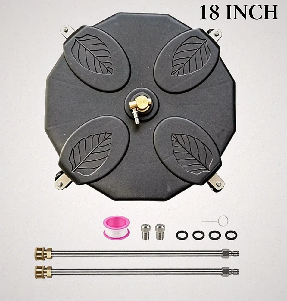 18" Pressure Washer Surface Cleaner 4200 PSI 8.0 GPM 120℉ Cleaning Attachment
