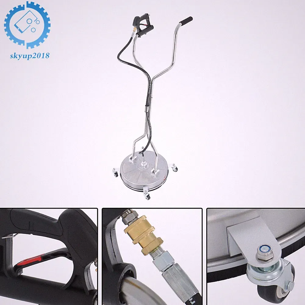 18" PRESSURE WASHER SURFACE CLEANER W/ HANDLES & WHEELS QUICK CONNECT