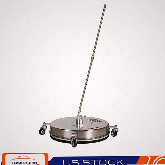 18" Pressure Washer Surface Cleaner with 4 Wheels Stainless Steel Housing Sliver