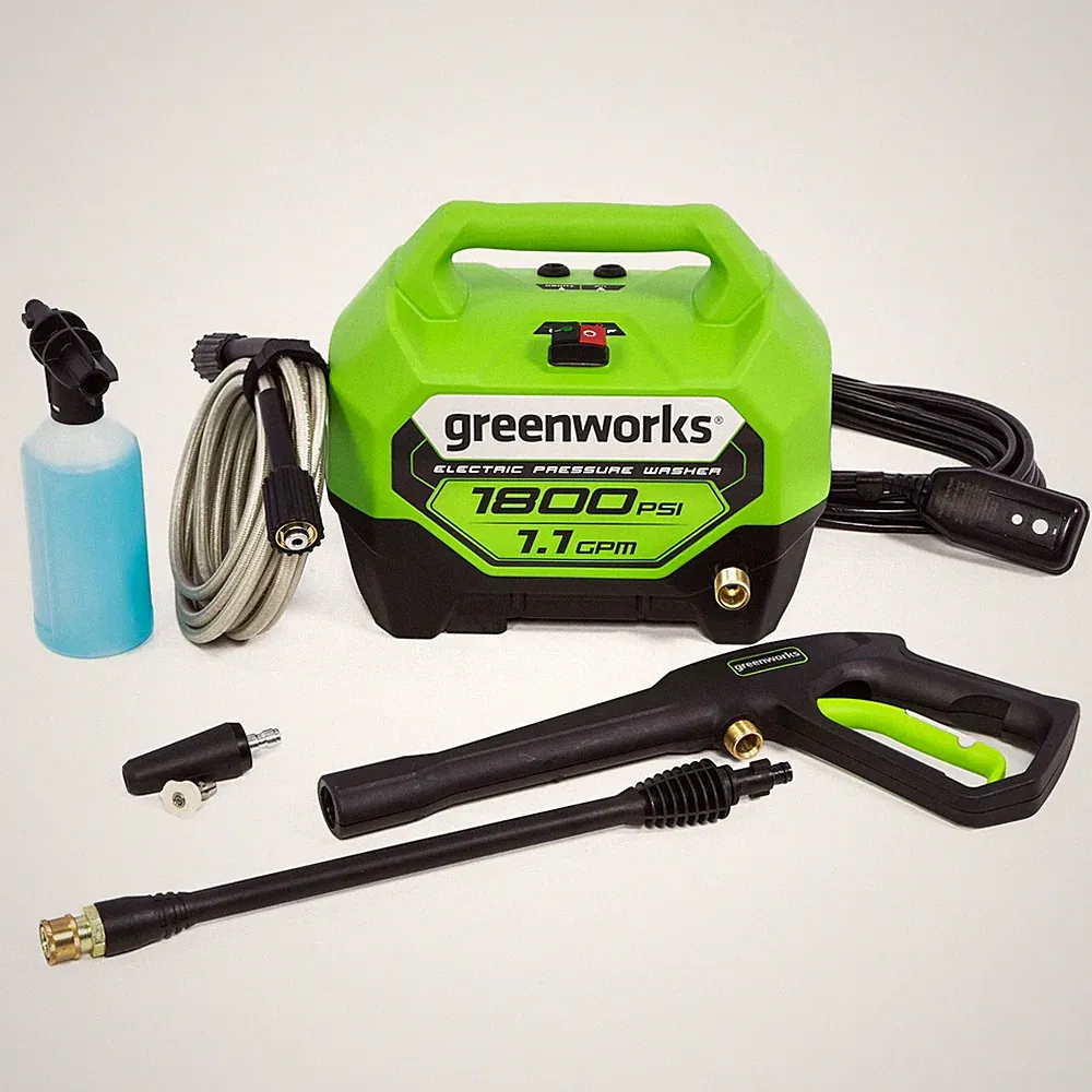1800 PSI Electric Pressure Washer 1.2 GPM with Nozzles and Soap Attachment