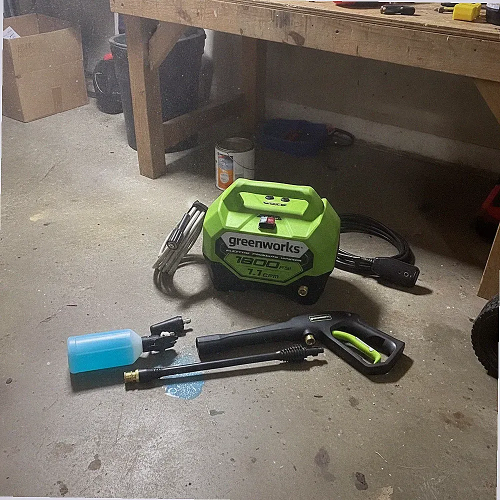 1800 PSI Electric Pressure Washer - No Maintenance, Compact & Powerful 1.1 GPM