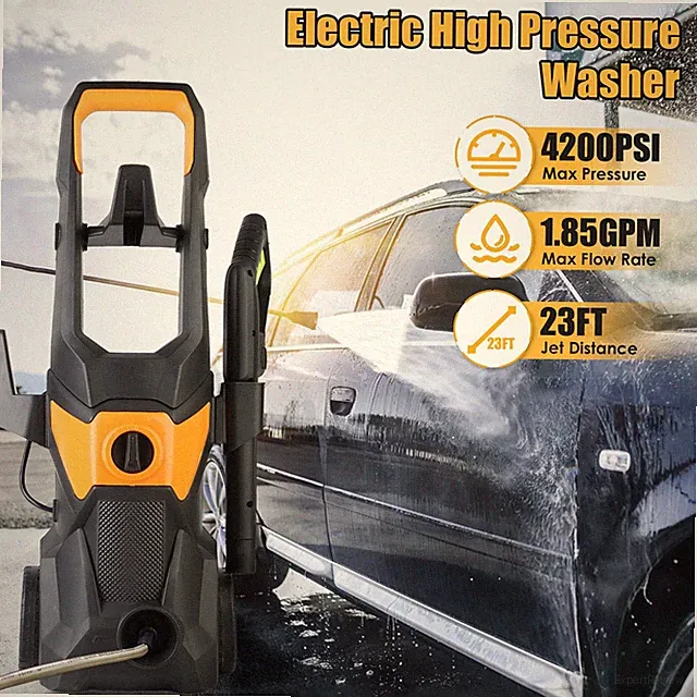 1800W Electric High Pressure Washer 4200PSI Cleaning Machine Car Power Washer