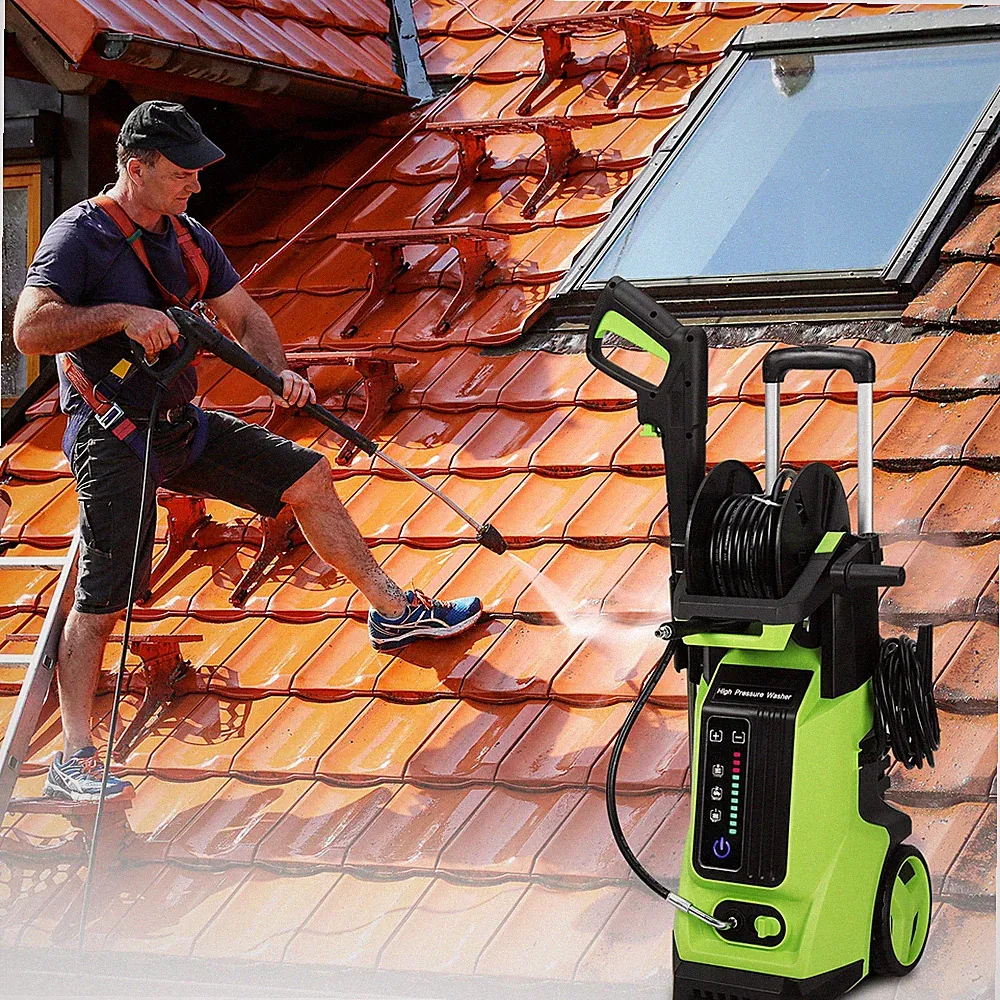 1800W Electric High Pressure Washer Patio Floor Silt Water Jet Cleaner 3500PSI