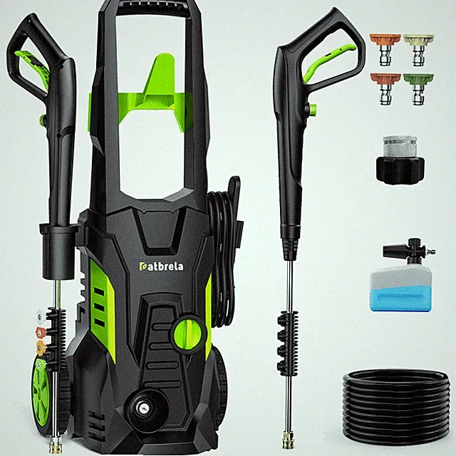 1800W Electric Pressure Washer, 5000PSI Max 3.0 GPM with 4 Nozzles