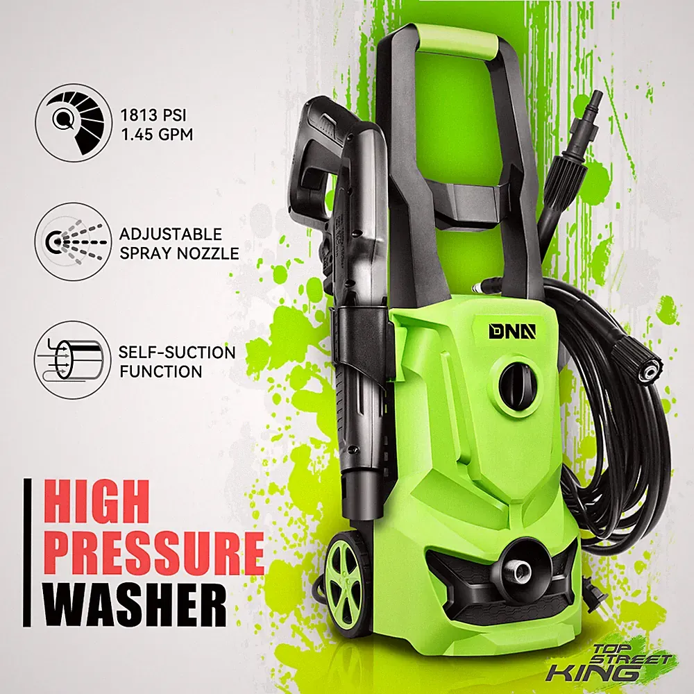 1813 PSI 1.45GPM High Pressure Power Washer Portable Electric Cleaner Machine
