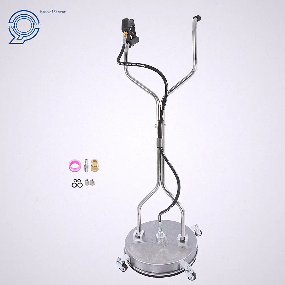 18Inch 6000PSI Max Pressure Washer Surface Cleaner W/ Handles & 4 Wheels