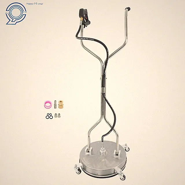 18Inch 6000PSI Max Pressure Washer Surface Cleaner W/ Handles & 4 Wheels