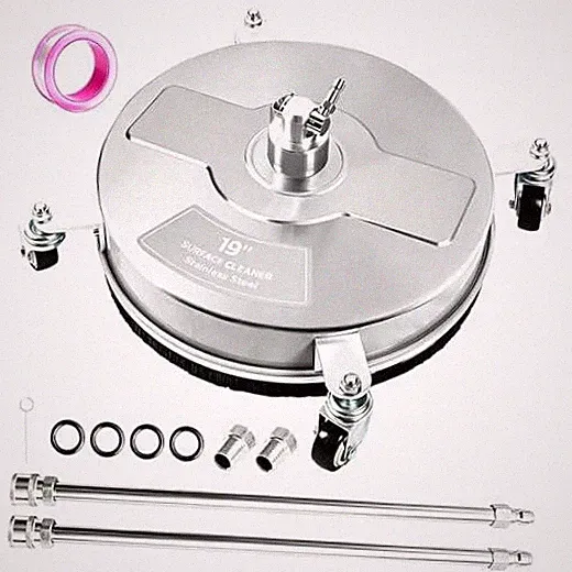 19" Pressure Washer Surface Cleaner, Stainless Steel Surface Cleaner 19 Inch