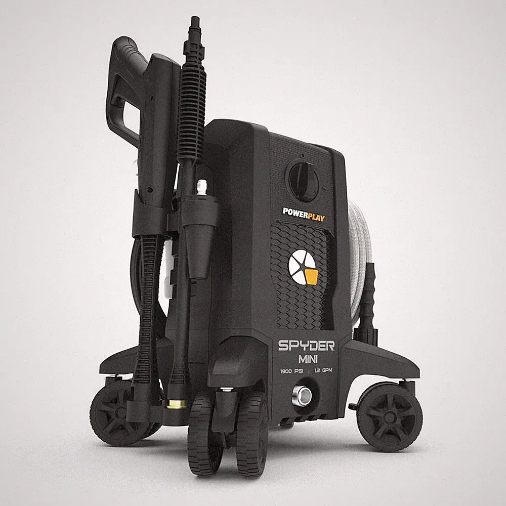 1900 PSI 1.2 GPM 13 Amp Corded Electric Pressure Washer Compact 4 Wheel Cleaner