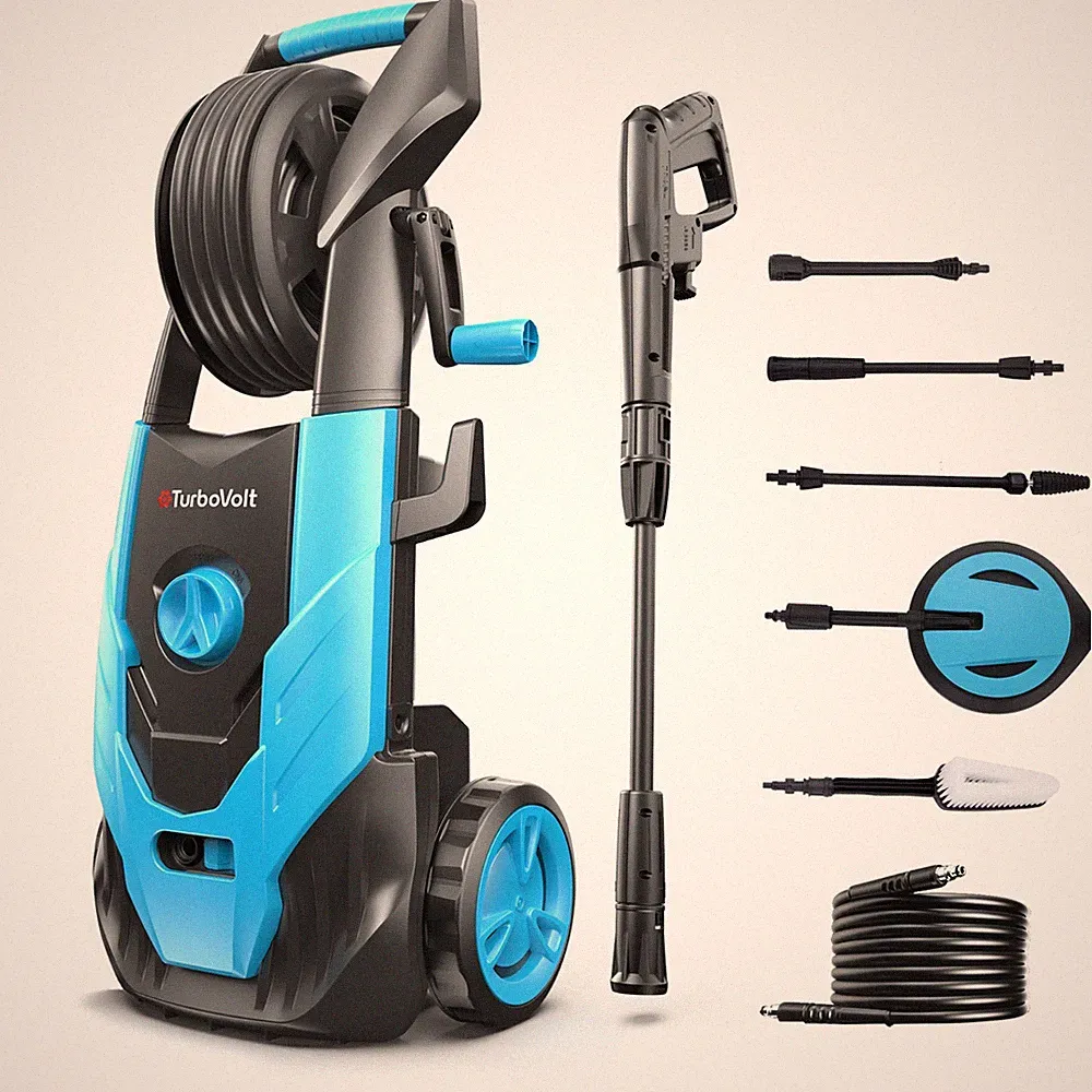 1900PSI Electric High Pressure Washer 360°Adjustment Nozzle for Car Yard 1.85GPM