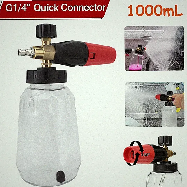 1L Snow Foam Lance Cannon Soap Bottle Sprayer Pressure Washer Gun Jet Car Wash