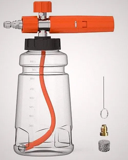 1L Wide Mouth Foam Cannon for Pressure Washer orange