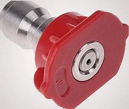 1Pc Red Pressure Washer Spray Nozzles Tip Red 0 Degree Spray Nozzles Tip Pres...