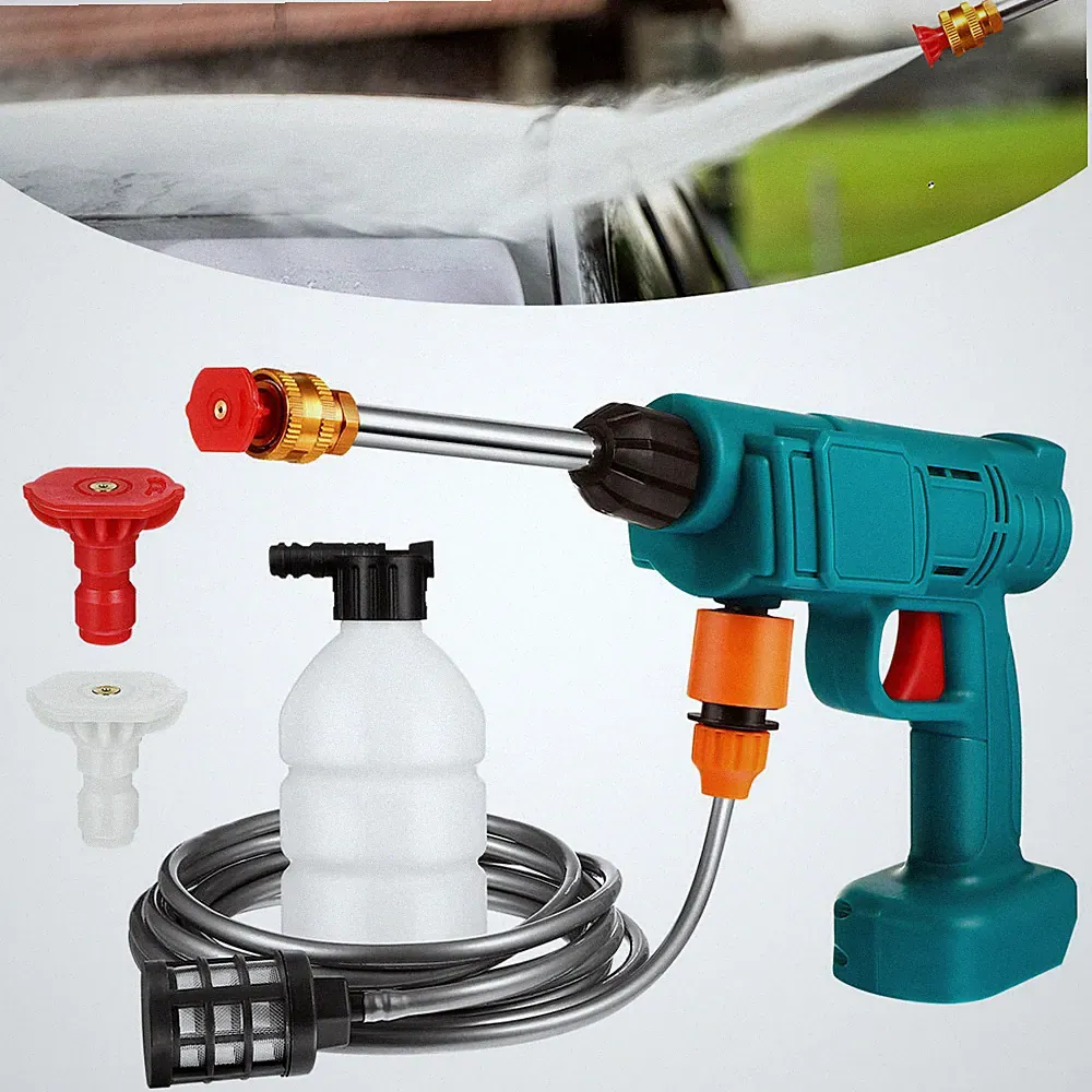 1Set Cordless Pressure Washer High Pressure Cleaner for Cars Boats Home Garden