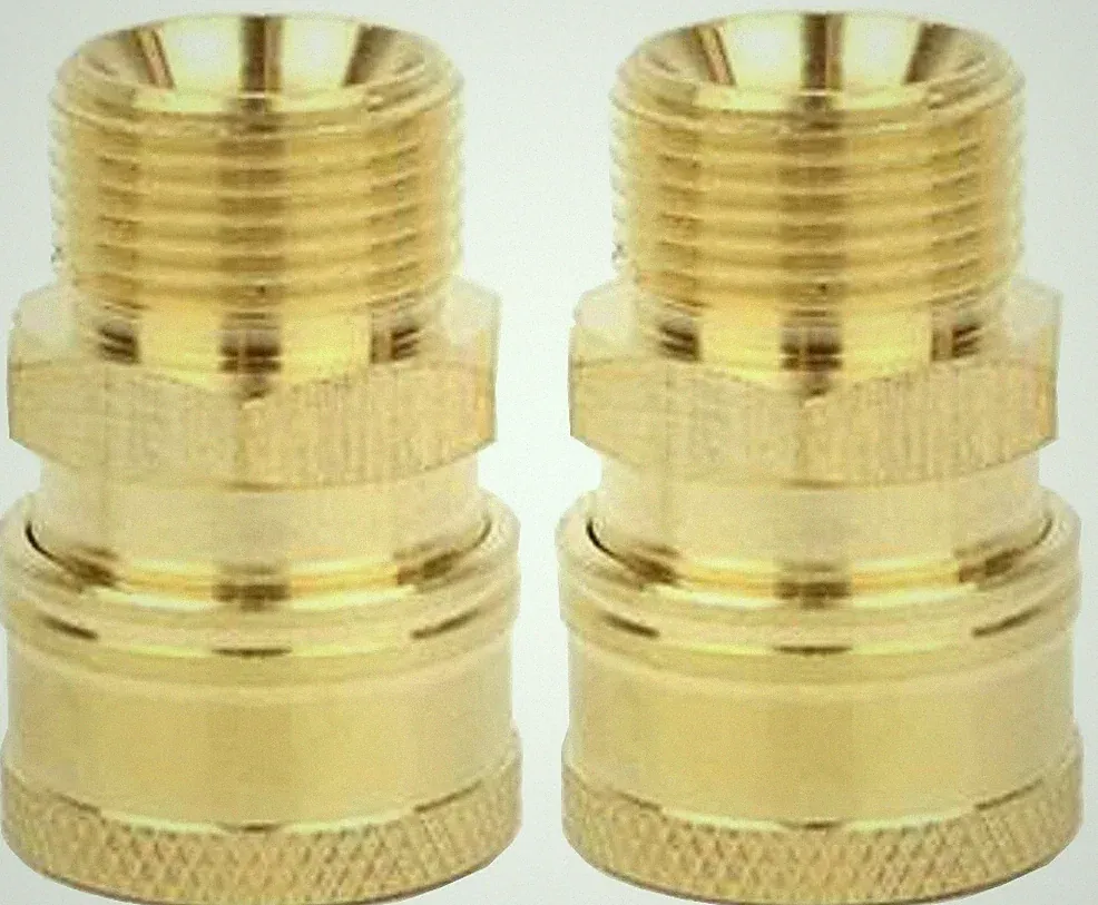 (2) 3/8" Couplers M22 Metric/15mm for Pressure Washer Hose Sun Joe/Blue Clean