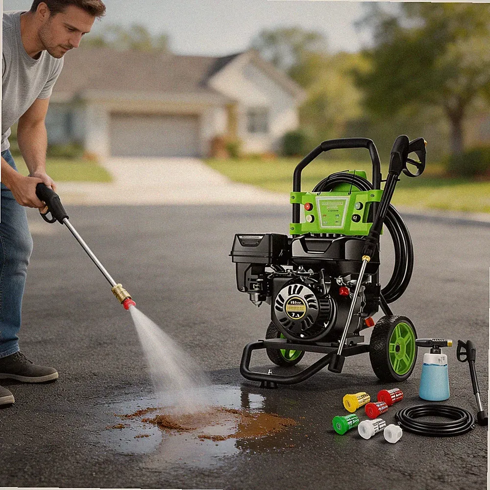 2.4 GPM Gas Power Washer 2650PSI Pressure Washer with 5 Nozzles & 25ft Hose Yard