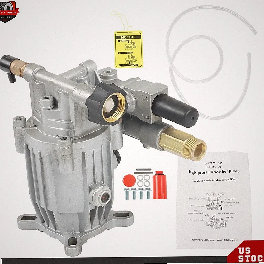 2.5 GPM 3000 PSI Universal Pressure Washer Pump 3/4 HorizShaft MAX Oil Sealed US