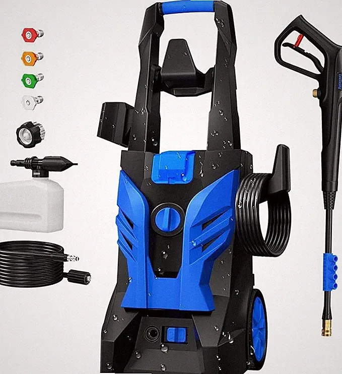 2.5 GPM Power Washer with 4 Nozzles and Foam Cannon, Electric Pressure Washer