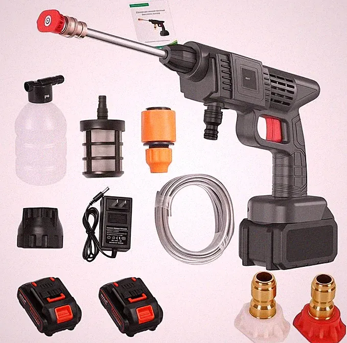 2 Battery Cordless High Pressure Washer Portable Wash Gun Electric Power Cleaner