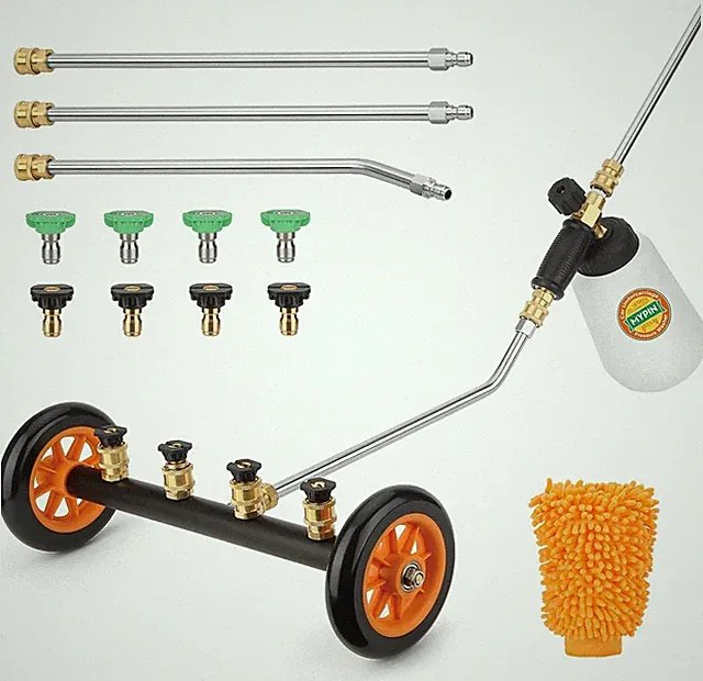 2-In-1 16’’ Undercarriage 4000 PSI Pressure Washer Water Broom with Bottle