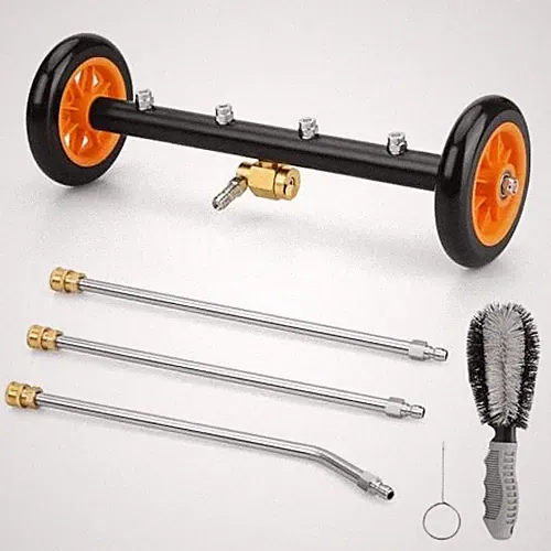 2-in-1 16' Undercarriage Pressure Washer Water Broom, 4000PSI Under Car Pressure