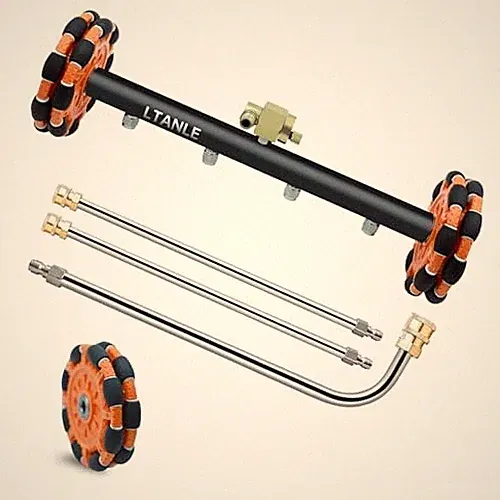 2-in-1 Can Move Horizontally Pressure Washer Undercarriage Cleaner Water Broom