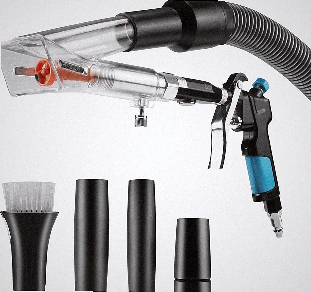 2-in-1 Car Interior Detailing Air Blow & Vacuum Gun Kit Air Compressor Cleaning