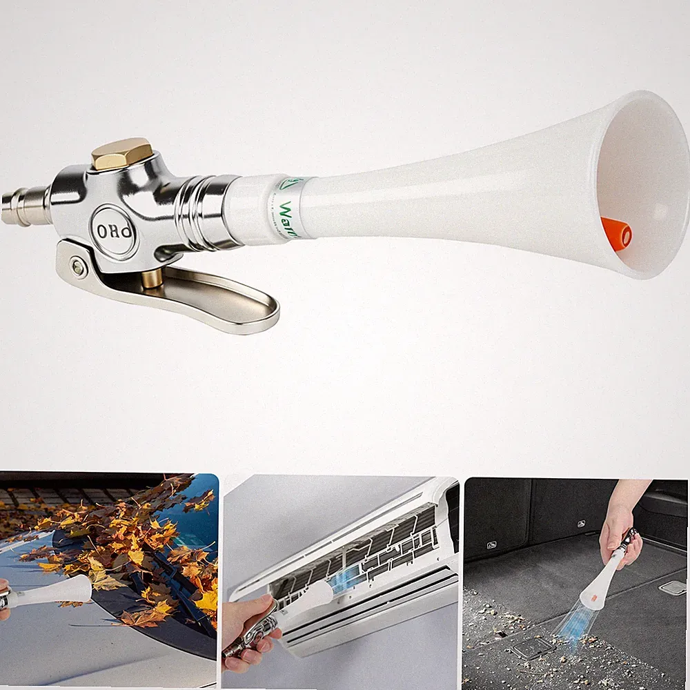 2-in-1 High-Pressure Car Cleaning Gun Nozzle Air Blow Interior Detailing Tool