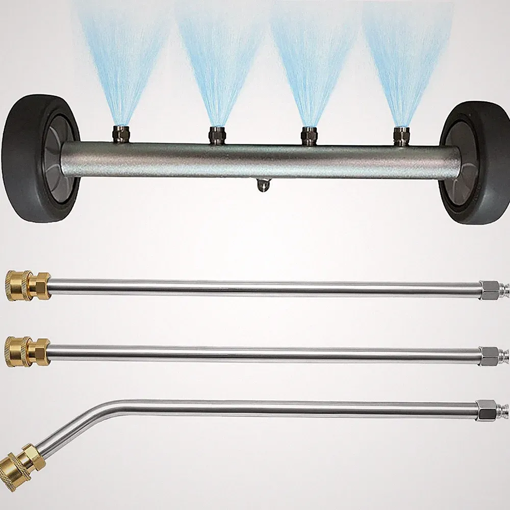 2-in-1 Pressure Power Washer Undercarriage Under Car Cleaner 16inch Water Broom