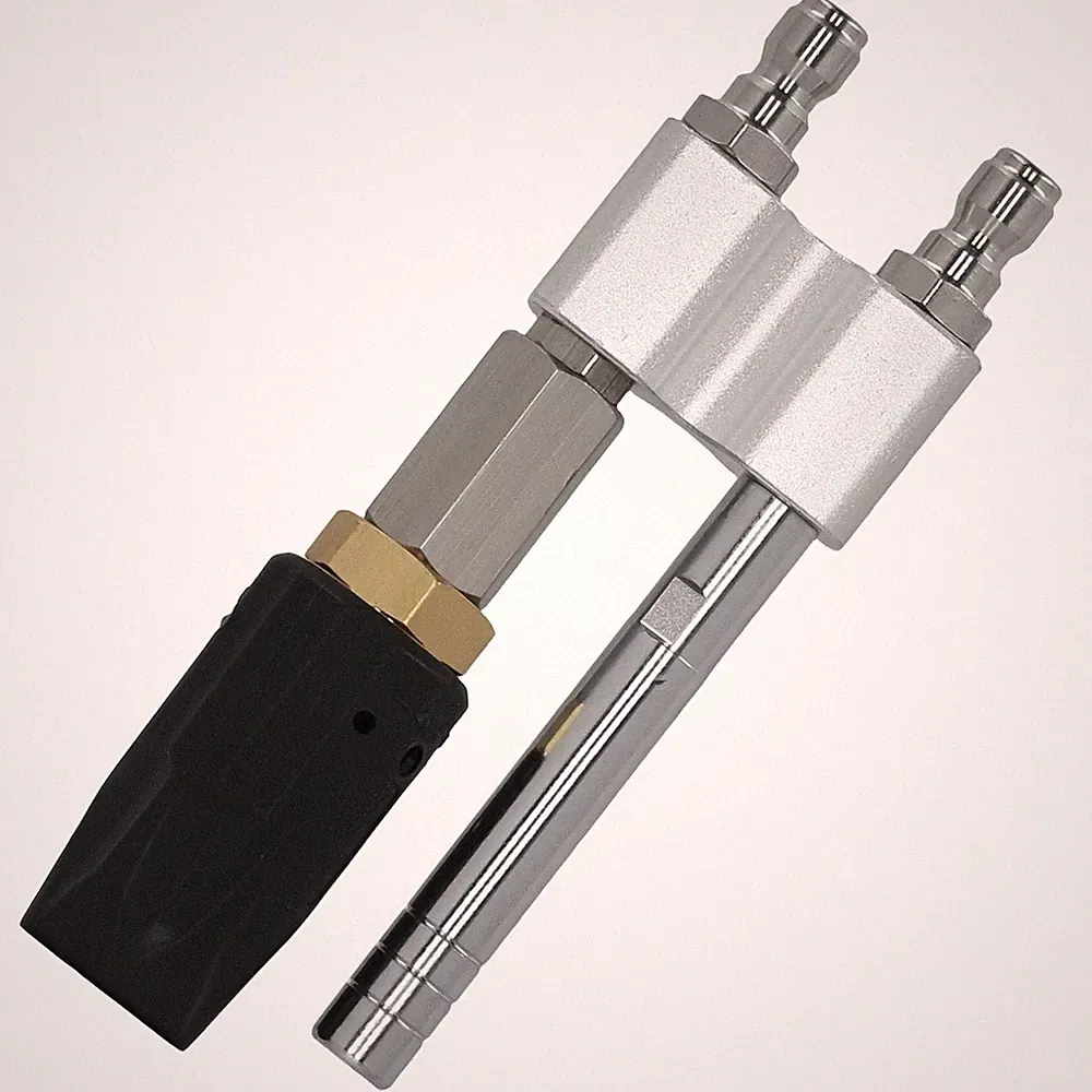 2-in-1 Pressure Washer Nozzle Brass 6000 PSI Chemical Applicator 0-60° 1/4"