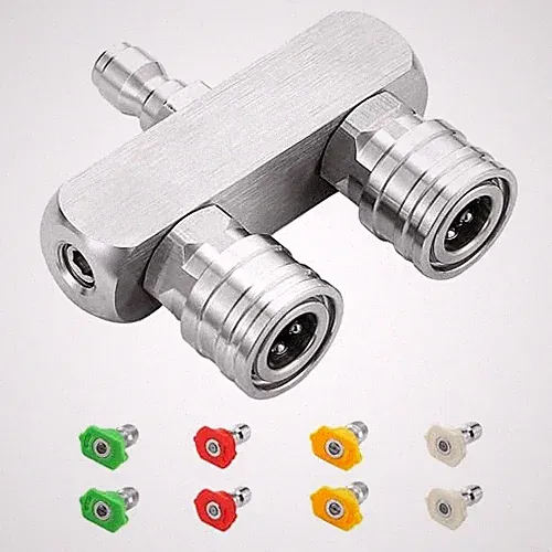 2-in-1 Pressure Washer Tips, Dual Pressure Washer Nozzle Tip with 8 Dual Tips
