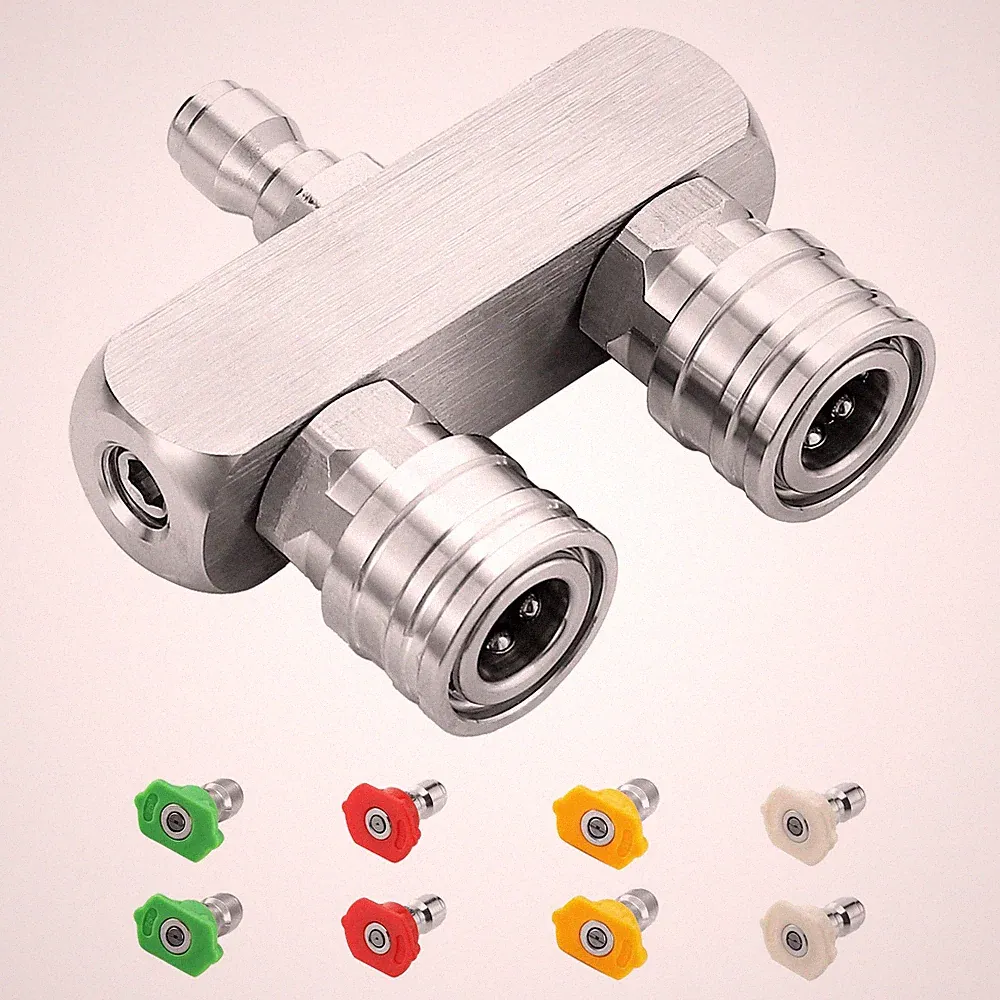 2-in-1 Pressure Washer Tips, Dual Pressure Washer Nozzle Tip with 8 Power Was...