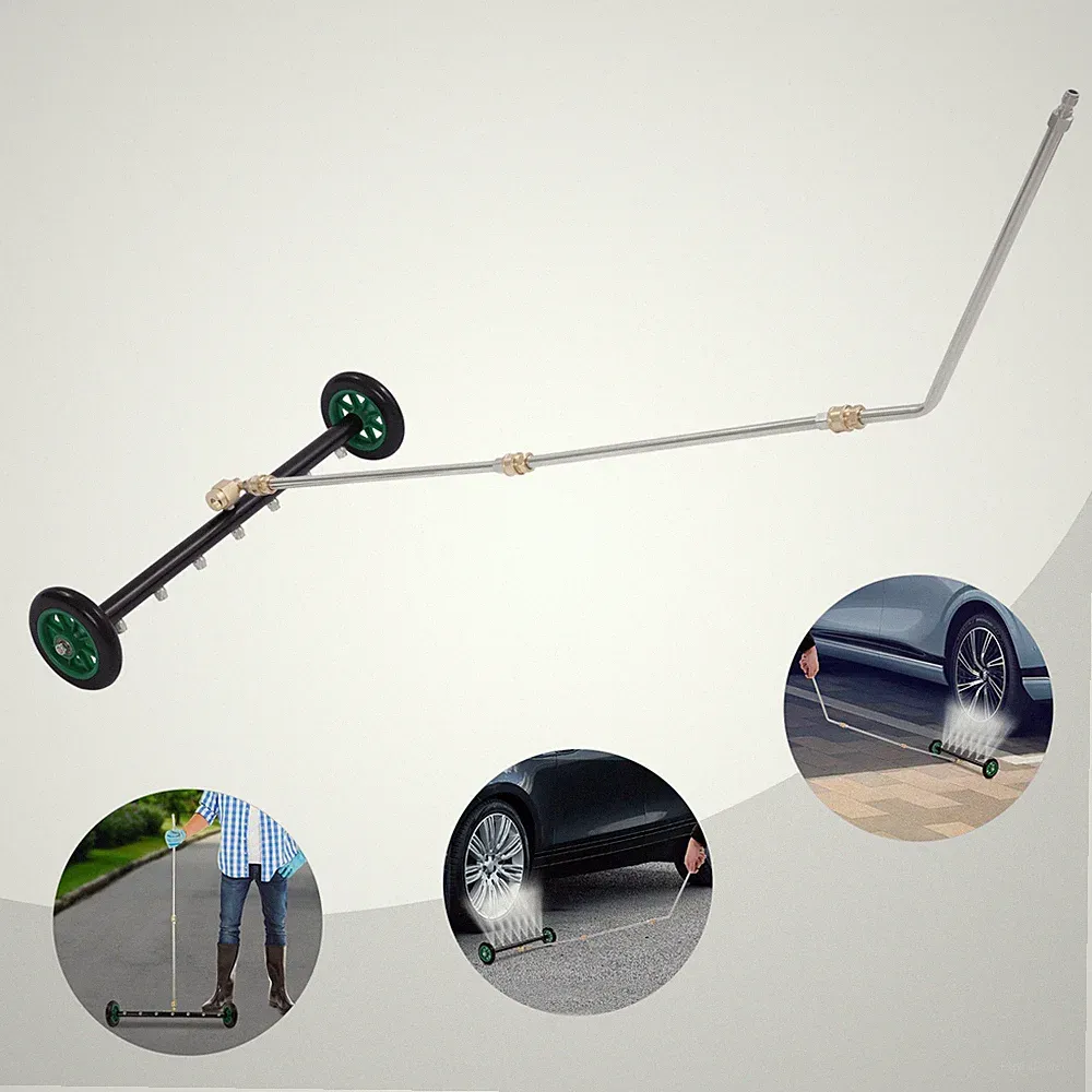 2-in-1 Pressure Washer Undercarriage Cleaner Water Broom 7 Nozzle 4000PSI 1/4"
