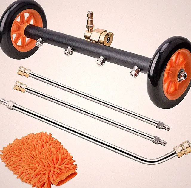 2-In-1 Undercarriage Pressure Washer Water Broom, 16" under Car Pressure Washer