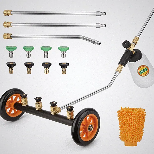 2-in-1 Undercarriage Pressure Washer Water Broom with Replaceable Nozzle, 16...