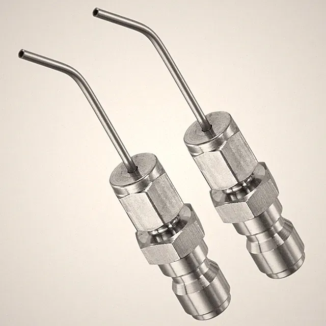 2-Pack 3.23" Straight Hole Short Curve Pressure Washer Needle Nozzle