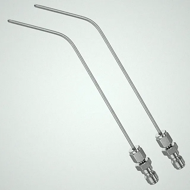 2-Pack 8.66" Side Open Long Curve Pressure Washer Needle Nozzle