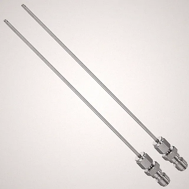 2-Pack 8.66" Side Open Long Straight Pressure Washer Needle Nozzle