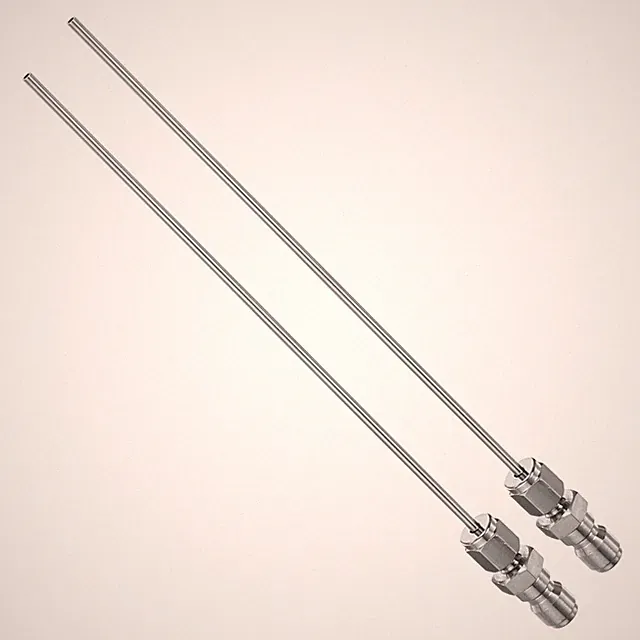2-Pack 9.06" Straight Hole Long Straight Pressure Washer Needle Nozzle