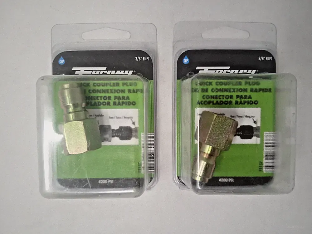 2 Pack - Forney 3/8 In. Female Quick Connect Pressure Washer Plug 75137 4200 PSI