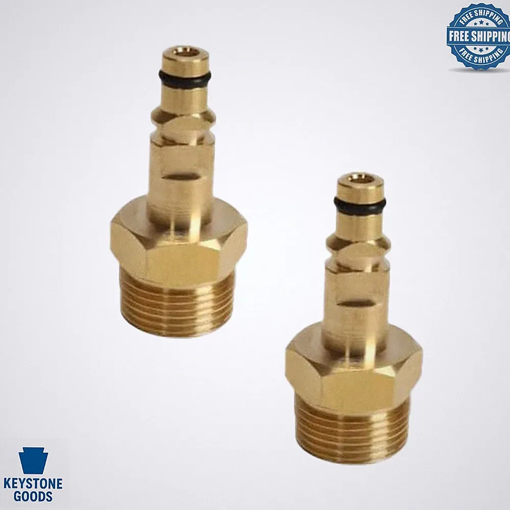 2-Pack Gold M22 Pressure Washer Hose Adapters Quick Connect for K Series