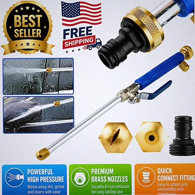 2 Pack Hydro Jet Garden Hose Power Washer Wand High Pressure-Water-Nozzles